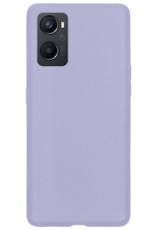 NoXx Hoes Geschikt voor OPPO A96 Hoesje Cover Siliconen Back Case Hoes - Lila
