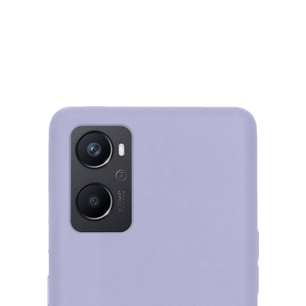 NoXx Hoes Geschikt voor OPPO A96 Hoesje Cover Siliconen Back Case Hoes - Lila