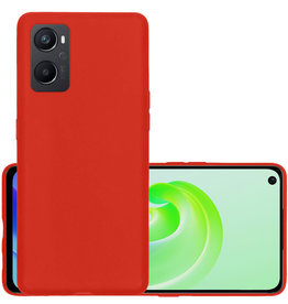 NoXx NoXx OPPO A96 Hoesje Siliconen - Rood