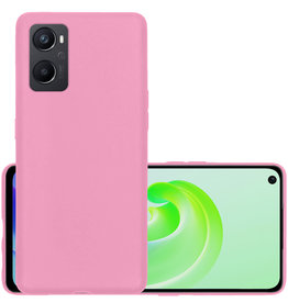 NoXx NoXx OPPO A96 Hoesje Siliconen - Lichtroze