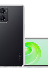 NoXx Hoes Geschikt voor OPPO A96 Hoesje Cover Siliconen Back Case Hoes - Transparant