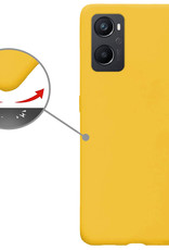 Nomfy Hoesje Geschikt voor OPPO A96 Hoesje Siliconen Cover Case - Hoes Geschikt voor OPPO A96 Hoes Back Case - Geel