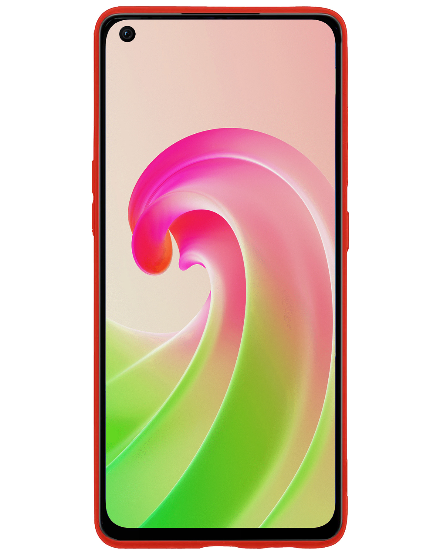 Nomfy Hoesje Geschikt voor OPPO A96 Hoesje Siliconen Cover Case - Hoes Geschikt voor OPPO A96 Hoes Back Case - Rood