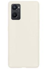 Nomfy OPPO A96 Hoesje Siliconen - OPPO A96 Hoesje Wit Case - OPPO A96 Cover Siliconen Back Cover - Wit