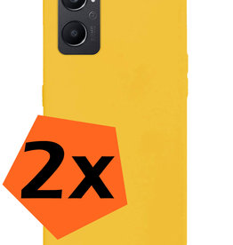 Nomfy Nomfy OPPO A96 Hoesje Siliconen - Geel - 2 PACK