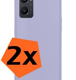 Nomfy Nomfy OPPO A96 Hoesje Siliconen - Lila - 2 PACK