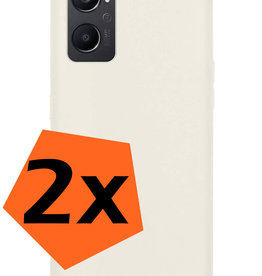 Nomfy Nomfy OPPO A96 Hoesje Siliconen - Wit - 2 PACK