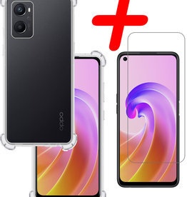BASEY. BASEY. OPPO A96 Hoesje Shockproof Met Screenprotector