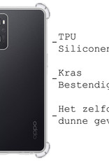 BASEY. Hoes Geschikt voor OPPO A96 Hoesje Shock Proof Case Hoes Siliconen Met 2x Screenprotector - Hoesje Geschikt voor OPPO A96 Hoes Cover Shockproof - Transparant