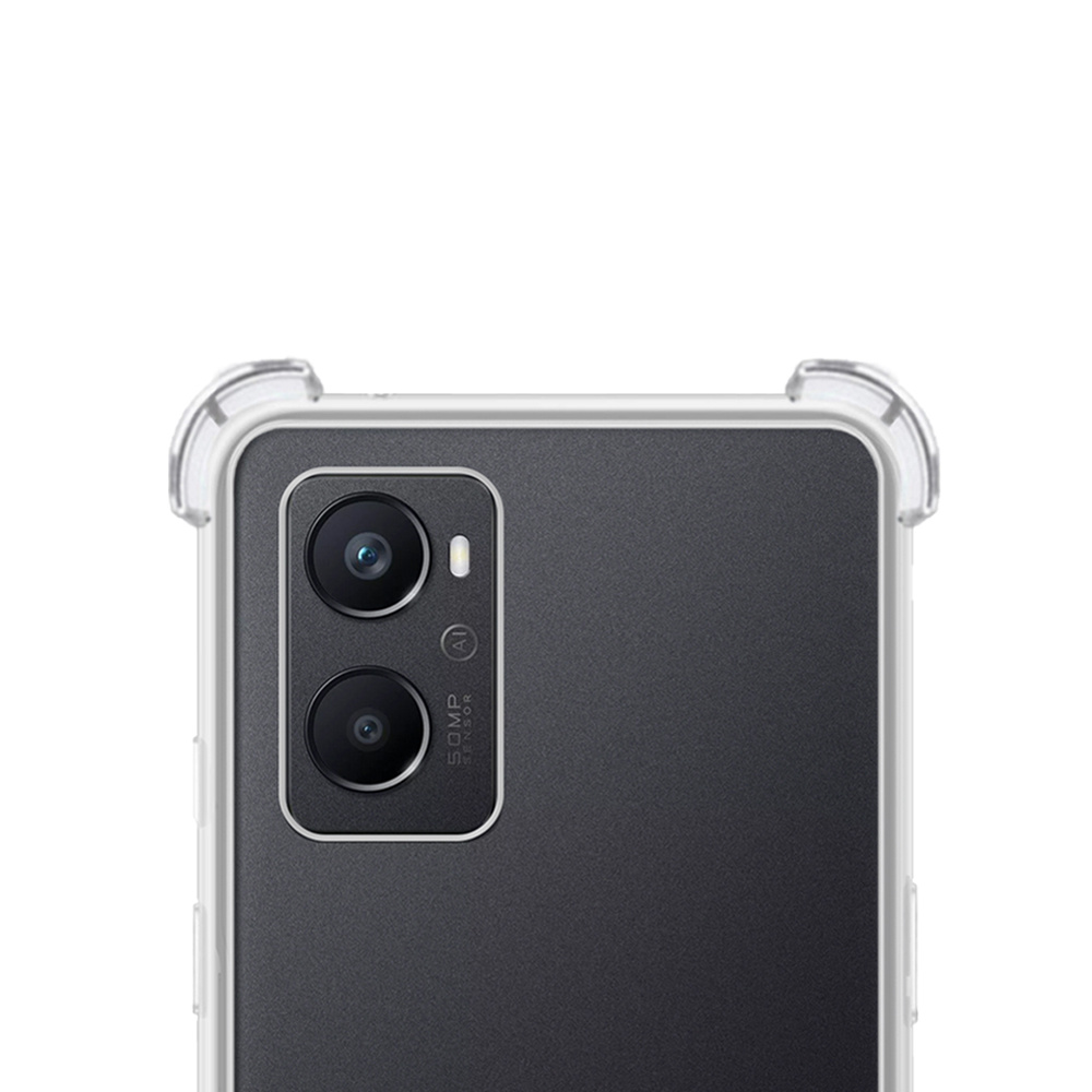 NoXx Hoes Geschikt voor OPPO A96 Hoesje Siliconen Cover Shock Proof Back Case Shockproof Hoes Met 2x Screenprotector - Transparant