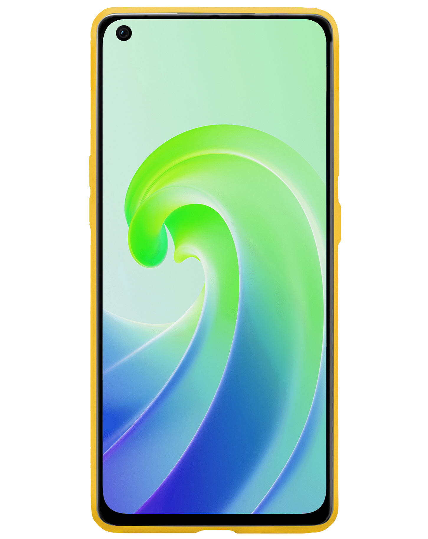 NoXx Hoes Geschikt voor OPPO A96 Hoesje Cover Siliconen Back Case Hoes Met Screenprotector - Geel