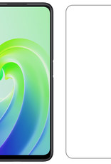 NoXx Hoes Geschikt voor OPPO A96 Hoesje Cover Siliconen Back Case Hoes Met Screenprotector - Zwart