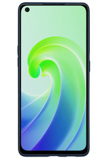 NoXx Hoes Geschikt voor OPPO A96 Hoesje Cover Siliconen Back Case Hoes Met 2x Screenprotector - Donkerblauw