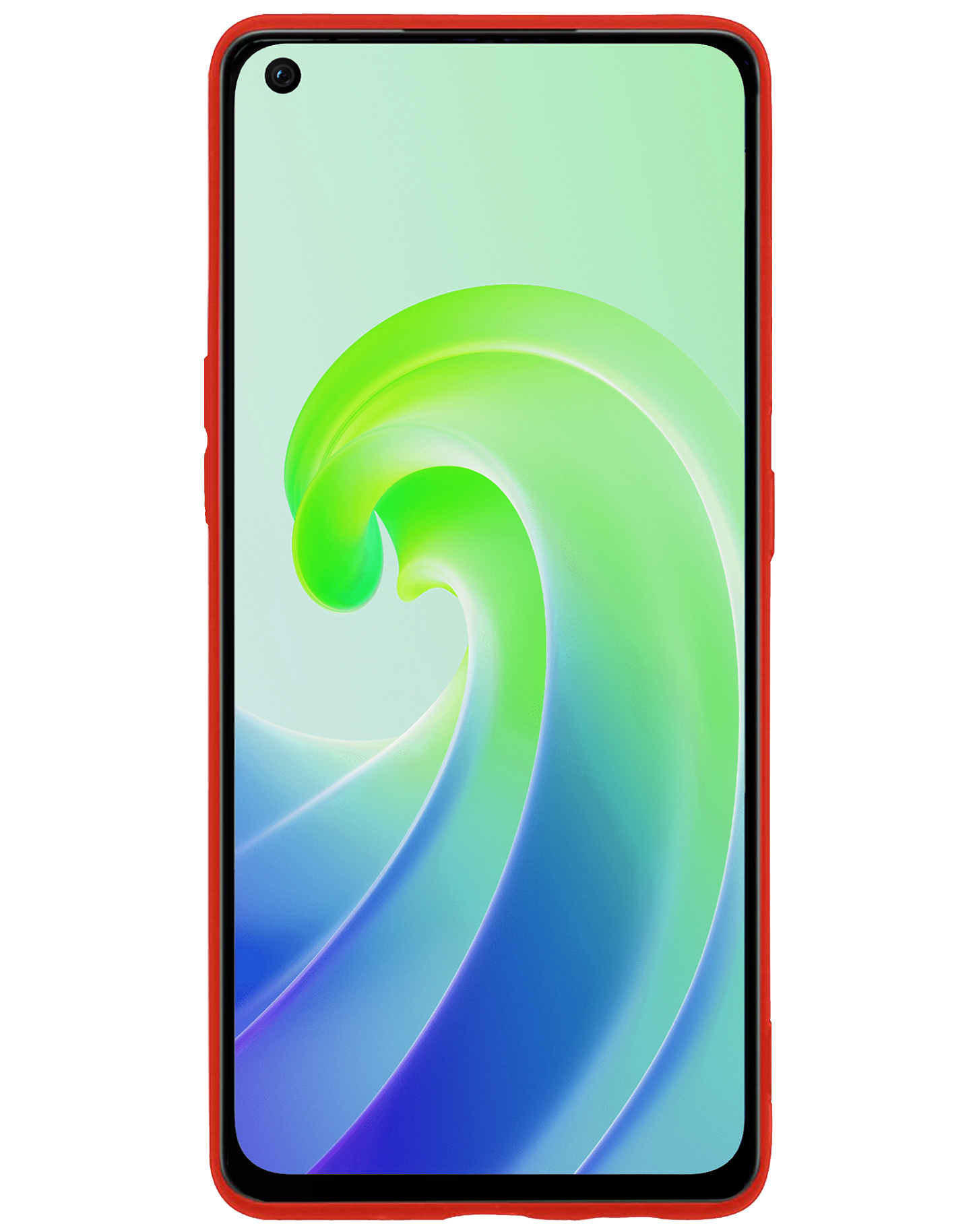 NoXx Hoes Geschikt voor OPPO A96 Hoesje Cover Siliconen Back Case Hoes Met 2x Screenprotector - Rood
