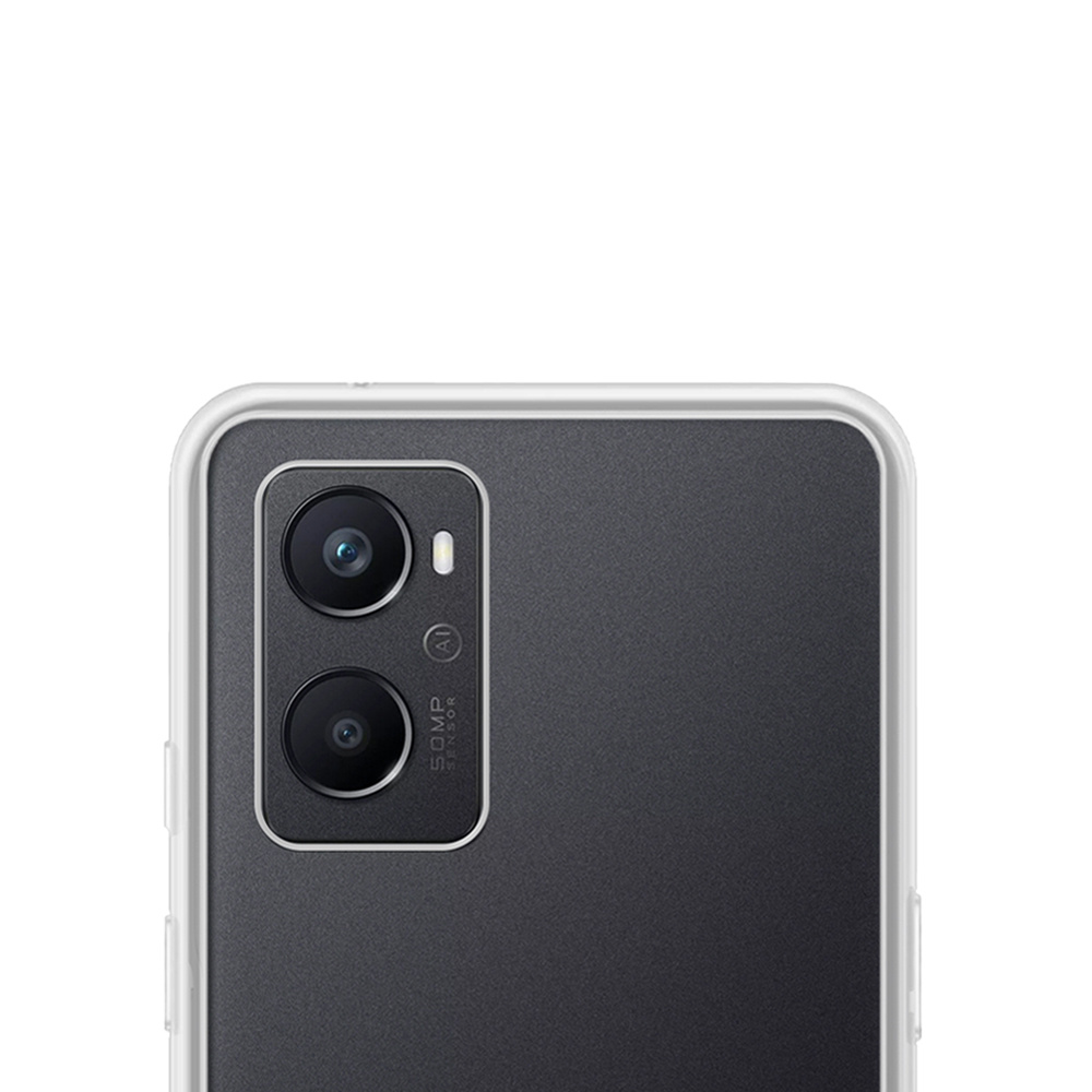 NoXx Hoes Geschikt voor OPPO A96 Hoesje Cover Siliconen Back Case Hoes Met 2x Screenprotector - Transparant