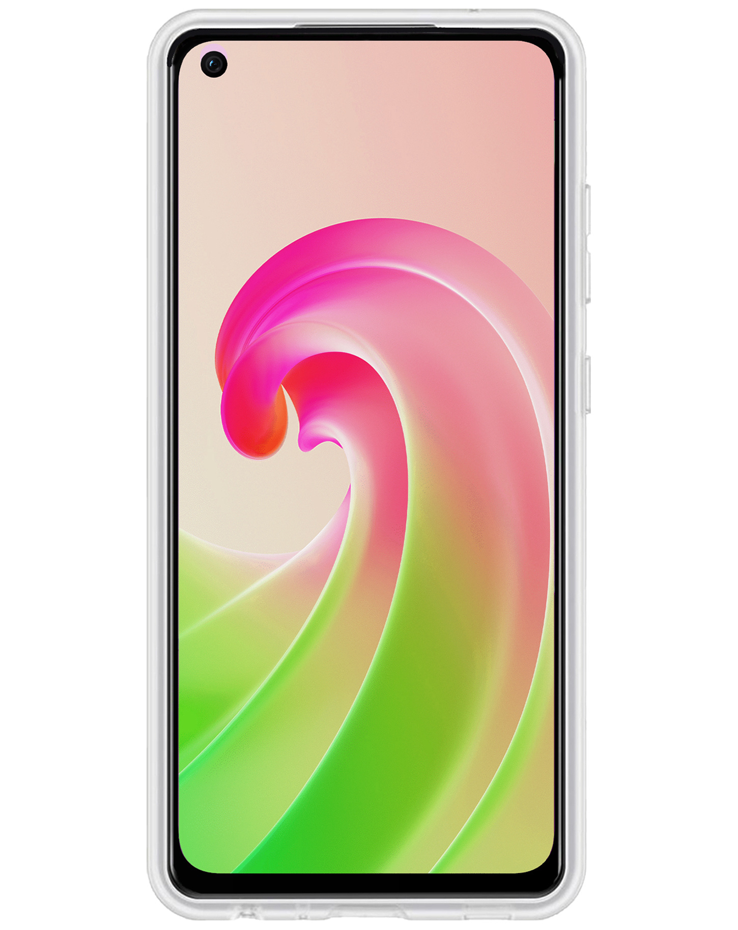 Nomfy Hoesje Geschikt voor OPPO A96 Hoesje Siliconen Cover Case Met Screenprotector - Hoes Geschikt voor OPPO A96 Hoes Back Case - Transparant