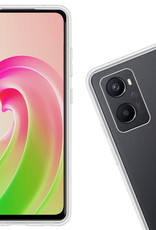 Nomfy Hoesje Geschikt voor OPPO A96 Hoesje Siliconen Cover Case Met Screenprotector - Hoes Geschikt voor OPPO A96 Hoes Back Case - Transparant