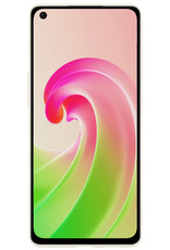 Nomfy Hoesje Geschikt voor OPPO A96 Hoesje Siliconen Cover Case Met Screenprotector - Hoes Geschikt voor OPPO A96 Hoes Back Case - Wit