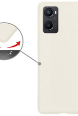 Nomfy Hoesje Geschikt voor OPPO A96 Hoesje Siliconen Cover Case Met 2x Screenprotector - Hoes Geschikt voor OPPO A96 Hoes Back Case - Wit