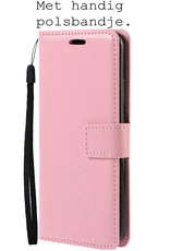 BASEY. Hoes Geschikt voor OnePlus 10 Pro Hoesje Bookcase Hoes Flip Case Book Cover - Hoesje Geschikt voor OnePlus 10 Pro Hoes Book Case Hoesje - Lichtroze