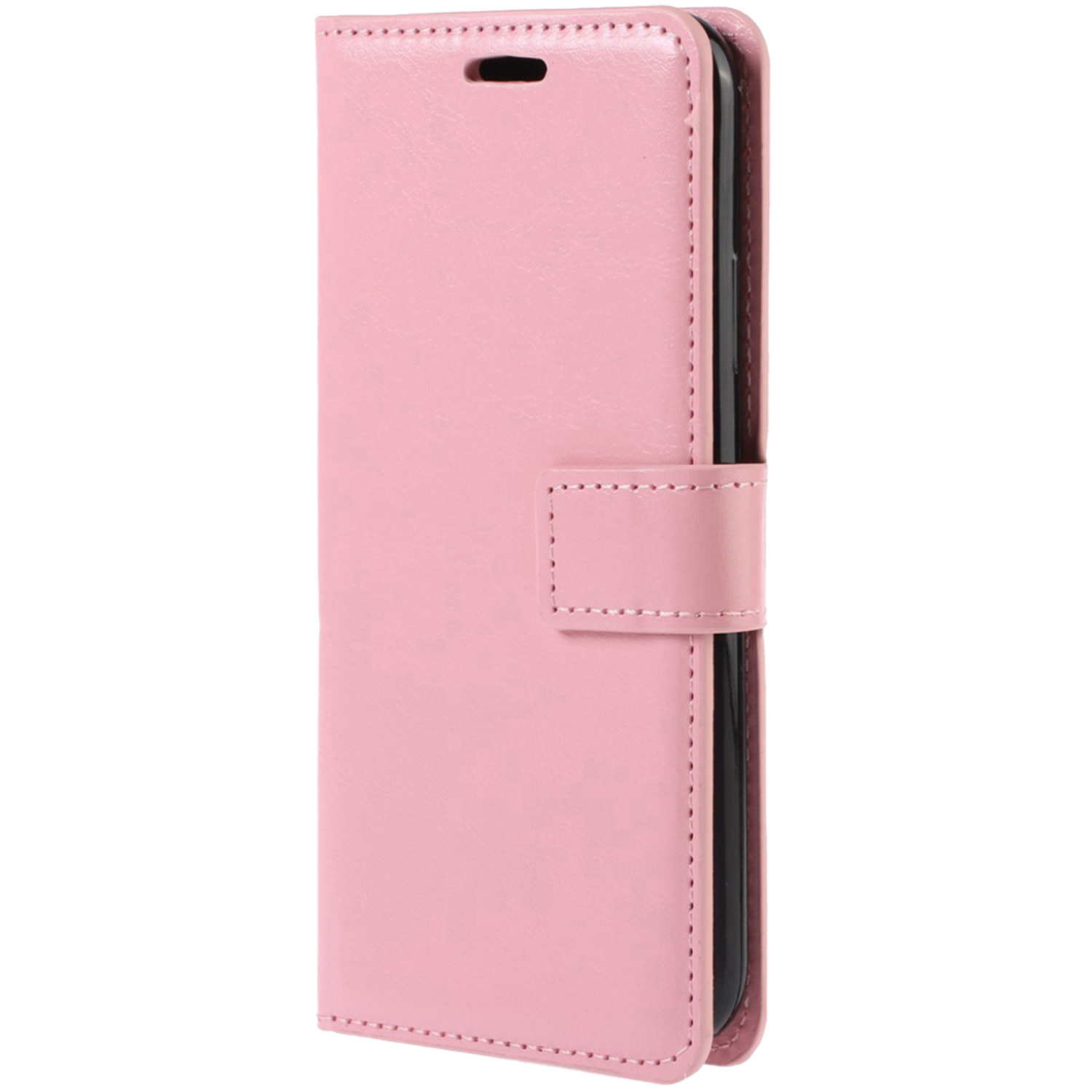 BASEY. Hoes Geschikt voor OnePlus 10 Pro Hoesje Bookcase Hoes Flip Case Book Cover - Hoesje Geschikt voor OnePlus 10 Pro Hoes Book Case Hoesje - Lichtroze