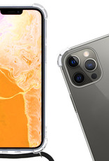 Nomfy Hoesje Geschikt voor iPhone 13 Pro Max Hoesje Shock Proof Transparant Met Telefoonketting Case Shock Koord - Hoesje Geschikt voor iPhone 13 Pro Max Shock Proof Case Met Koord - Transparant