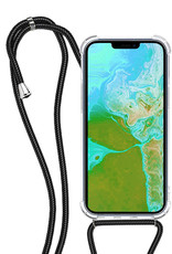 NoXx Hoes Geschikt voor iPhone 13 Pro Max Hoesje Transparant Met Telefoonkoord Cover Shock Proof Case Koord Hoes