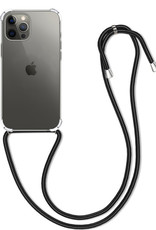 BASEY. iPhone 13 Pro Max Hoesje Koord Shock Proof Case - iPhone 13 Pro Max Hoes Transparant Koord - iPhone 13 Pro Max Hoes Met Koordje Cover - Transparant