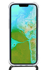NoXx Hoes Geschikt voor iPhone 13 Pro Hoesje Transparant Met Telefoonkoord Cover Shock Proof Case Koord Hoes