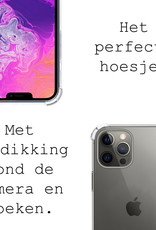 BASEY. Hoes Geschikt voor iPhone 13 Pro Hoesje Shock Proof Case Met Koord Shock Hoes Met Koord - Hoesje Geschikt voor iPhone 13 Pro Hoes Cover Met Koord - Transparant