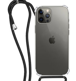 NoXx NoXx iPhone 12 Pro Max Hoesje Transparant Shockproof Met Zwart Koord