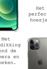 BASEY. Hoes Geschikt voor iPhone 12 Pro Max Hoesje Shock Proof Case Met Koord Shock Hoes Met Koord - Hoesje Geschikt voor iPhone 12 Pro Max Hoes Cover Met Koord - Transparant