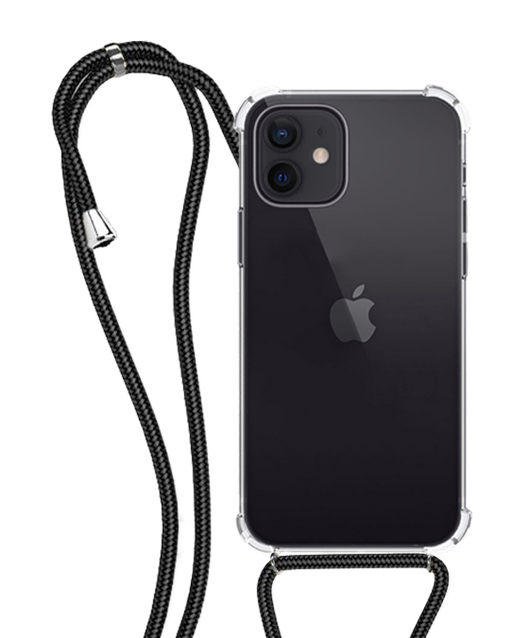 iPhone 12 Hoesje Met Koord Cover Shock Proof Case Hoes - Transparant