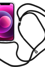 Nomfy Hoesje Geschikt voor iPhone 12 Mini Hoesje Shock Proof Transparant Met Telefoonketting Case Shock Koord - Hoesje Geschikt voor iPhone 12 Mini Shock Proof Case Met Koord - Transparant