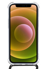 NoXx Hoes Geschikt voor iPhone 12 Mini Hoesje Transparant Met Telefoonkoord Cover Shock Proof Case Koord Hoes