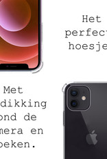 BASEY. Hoes Geschikt voor iPhone 12 Mini Hoesje Shock Proof Case Met Koord Shock Hoes Met Koord - Hoesje Geschikt voor iPhone 12 Mini Hoes Cover Met Koord - Transparant