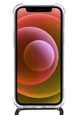 BASEY. Hoes Geschikt voor iPhone 12 Mini Hoesje Shock Proof Case Met Koord Shock Hoes Met Koord - Hoesje Geschikt voor iPhone 12 Mini Hoes Cover Met Koord - Transparant