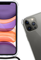 Nomfy Hoesje Geschikt voor iPhone 11 Pro Max Hoesje Shock Proof Transparant Met Telefoonketting Case Shock Koord - Hoesje Geschikt voor iPhone 11 Pro Max Shock Proof Case Met Koord - Transparant