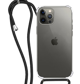 NoXx NoXx iPhone 11 Pro Max Hoesje Transparant Shockproof Met Zwart Koord