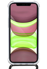 BASEY. Hoes Geschikt voor iPhone 11 Pro Max Hoesje Shock Proof Case Met Koord Shock Hoes Met Koord - Hoesje Geschikt voor iPhone 11 Pro Max Hoes Cover Met Koord - Transparant