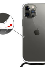 Nomfy Hoesje Geschikt voor iPhone 11 Pro Hoesje Shock Proof Transparant Met Telefoonketting Case Shock Koord - Hoesje Geschikt voor iPhone 11 Pro Shock Proof Case Met Koord - Transparant