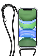 NoXx Hoes Geschikt voor iPhone 11 Pro Hoesje Transparant Met Telefoonkoord Cover Shock Proof Case Koord Hoes