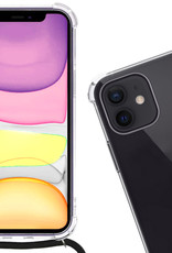 Nomfy Hoesje Geschikt voor iPhone 11 Hoesje Shock Proof Transparant Met Telefoonketting Case Shock Koord - Hoesje Geschikt voor iPhone 11 Shock Proof Case Met Koord - Transparant