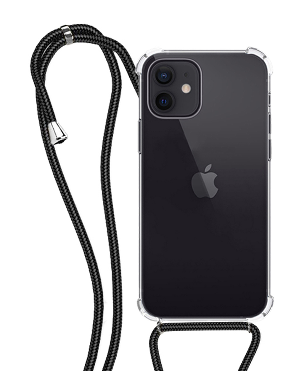 NoXx Hoes Geschikt voor iPhone 11 Hoesje Transparant Met Telefoonkoord Cover Shock Proof Case Koord Hoes