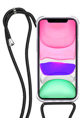 NoXx Hoes Geschikt voor iPhone 11 Hoesje Transparant Met Telefoonkoord Cover Shock Proof Case Koord Hoes