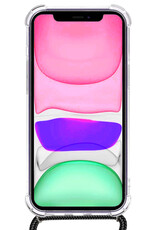 NoXx Hoes Geschikt voor iPhone 11 Hoesje Transparant Met Telefoonkoord Cover Shock Proof Case Koord Hoes