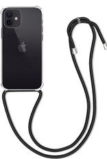BASEY. Hoes Geschikt voor iPhone 11 Hoesje Shock Proof Case Met Koord Shock Hoes Met Koord - Hoesje Geschikt voor iPhone 11 Hoes Cover Met Koord - Transparant