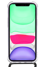 BASEY. Hoes Geschikt voor iPhone 11 Hoesje Shock Proof Case Met Koord Shock Hoes Met Koord - Hoesje Geschikt voor iPhone 11 Hoes Cover Met Koord - Transparant