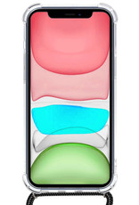 NoXx Hoes Geschikt voor iPhone Xs Max Hoesje Transparant Met Telefoonkoord Cover Shock Proof Case Koord Hoes