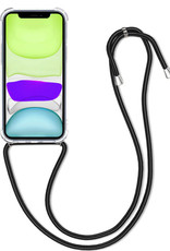 BASEY. Hoes Geschikt voor iPhone Xs Max Hoesje Shock Proof Case Met Koord Shock Hoes Met Koord - Hoesje Geschikt voor iPhone Xs Max Hoes Cover Met Koord - Transparant